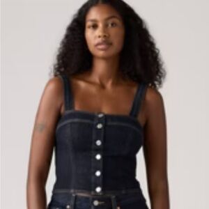 Levi's Dark Blue Denim Tank Top